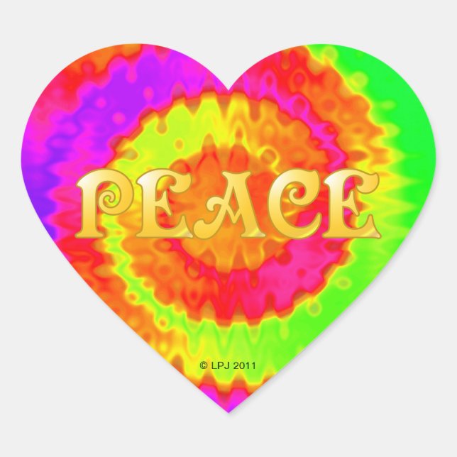 Peace Heart Stickers (Front)