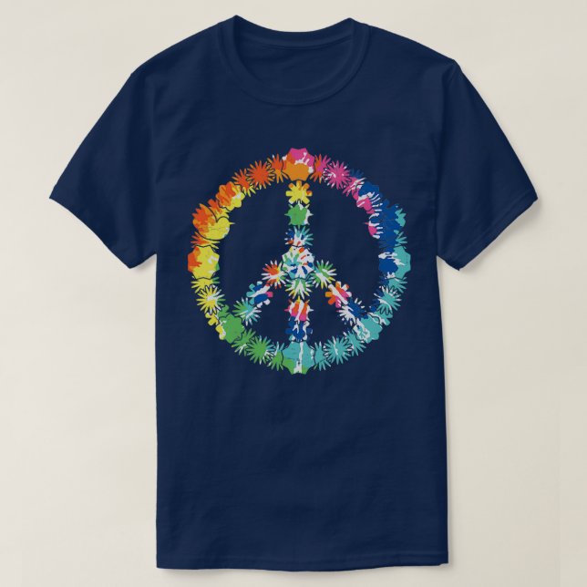 Peace Hippie Boho Chick T-Shirt (Design Front)