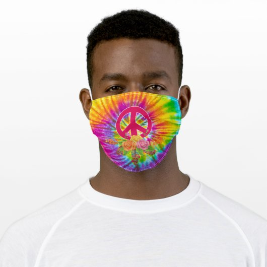 Peace Hippie Chic Face Mask (Worn)