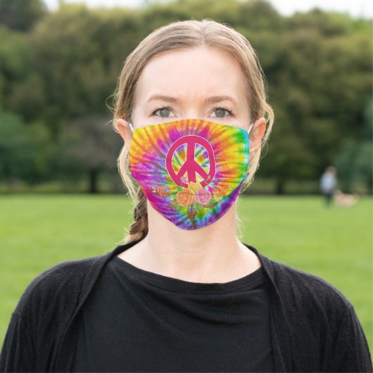 Peace Hippie Chic Face Mask (Outside)