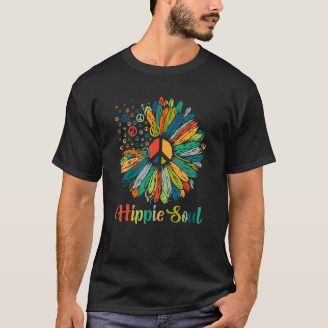 Peace Hippie Soul Daisy Flower for Nature Peacemak T-Shirt (Front)