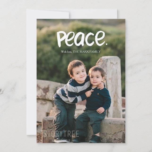 Peace | Holiday Photo Card (Front)