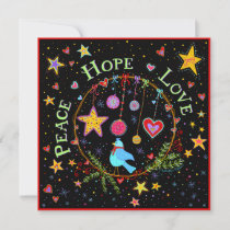 PEACE, HOPE and LOVE Holiday Card