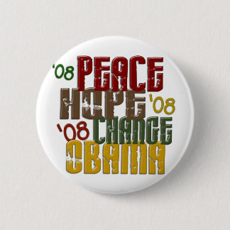 Peace Hope Change Obama 1 Button