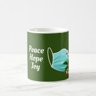 Peace Hope Joy Mask & Candy Canes Coffee Mug
