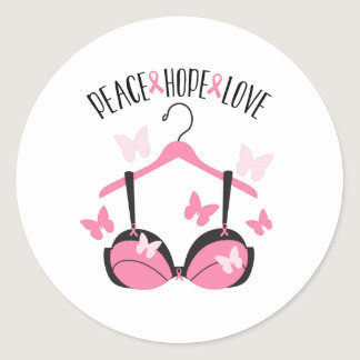 Peace Hope Love Classic Round Sticker