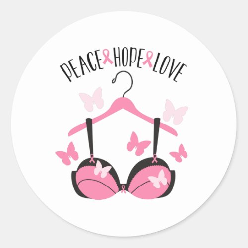 Peace Hope Love Classic Round Sticker