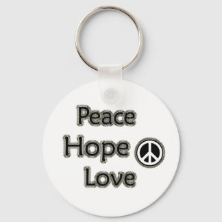 Peace Hope Love Keychain