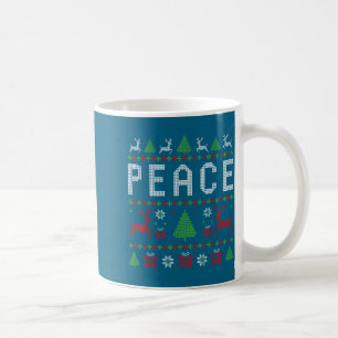 Peace I Come In Peace Couple Matching Ugly Christm Coffee Mug