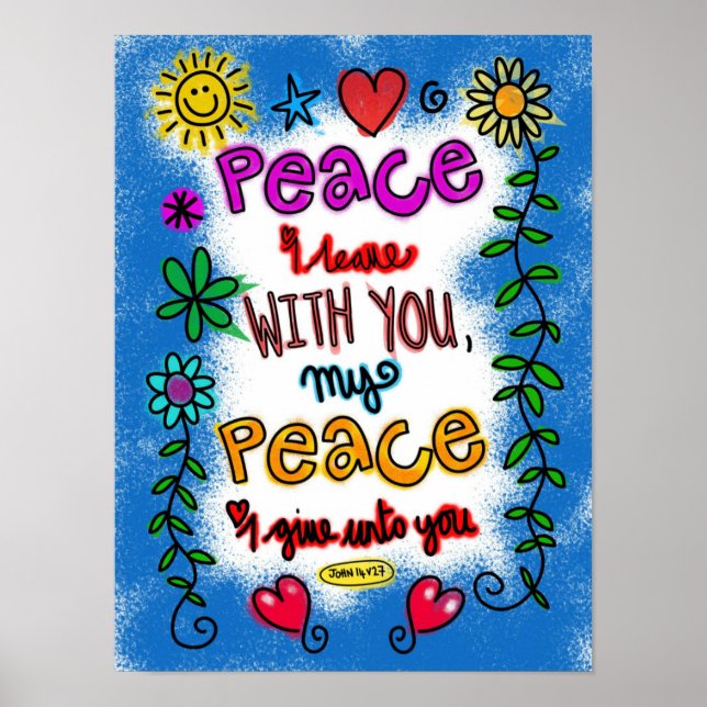 Peace I Leave with You John 14:27 Christian Poster (Front)