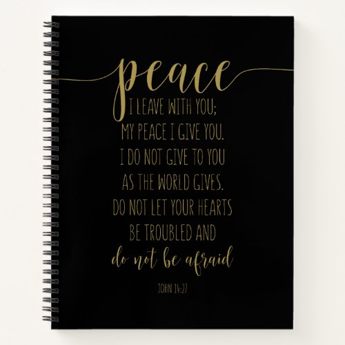 Peace I Leave With You John 1427 Notebook