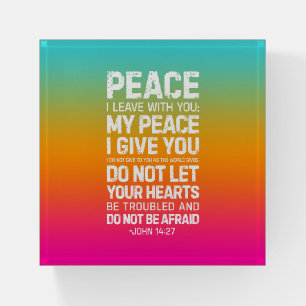 Peace I Leave With You, John 14:27 Paperweight
