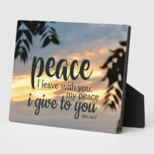 "Peace I Leave With You" Tabletop Plaque