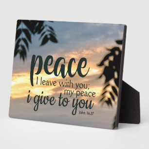 "Peace I Leave With You" Tabletop Plaque