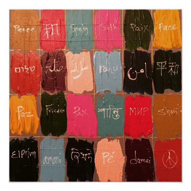 Peace in 24 Languages Poster (Front)