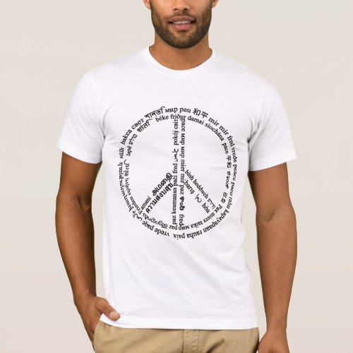 Peace in 65 Different Languages T_Shirt