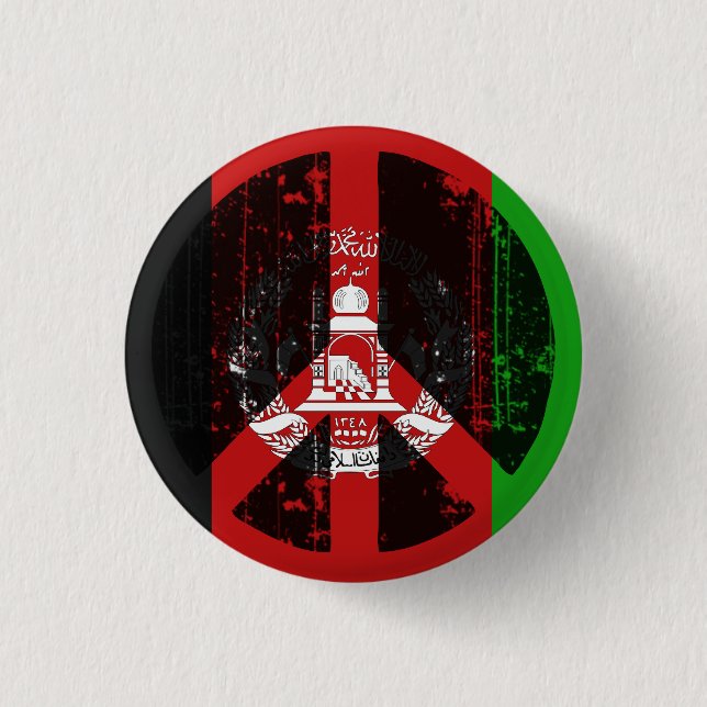 Peace In Afghanistan Pinback Button (Front)