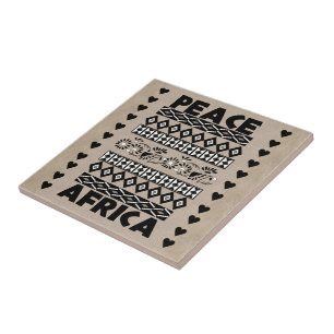 Peace In Africa Ceramic Tile