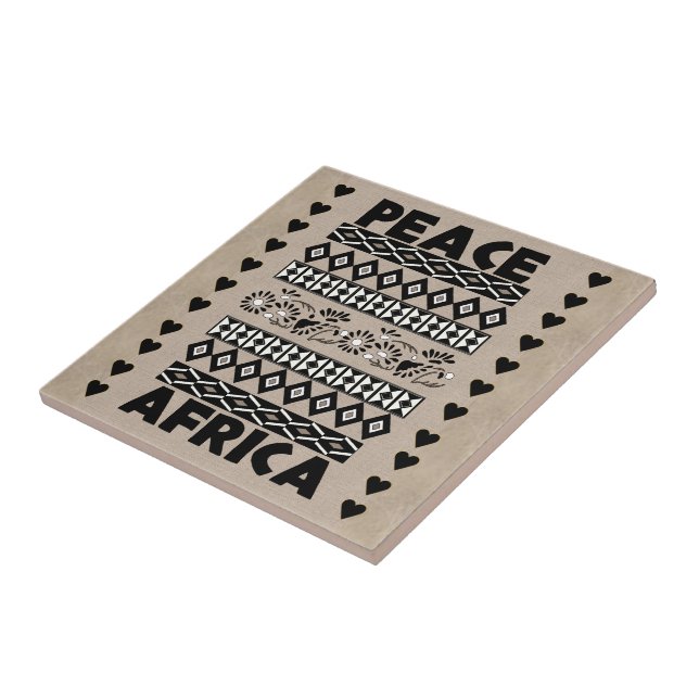 Peace In Africa Ceramic Tile (Side)