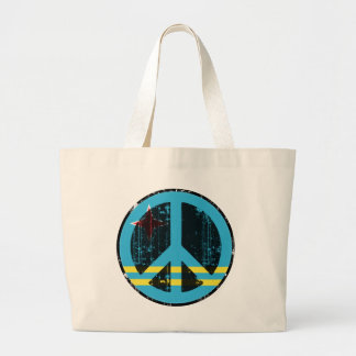 Peace In Aruba Large Tote Bag