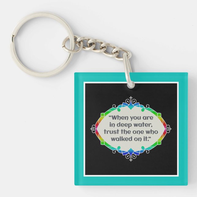 Peace in deep waters keychain (Front)