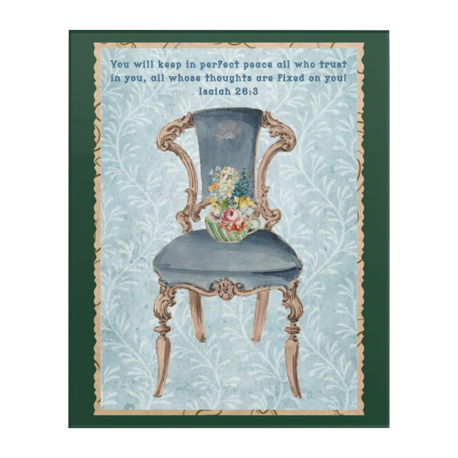 Peace In Every Petal Acrylic Print (Front)