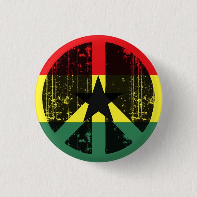 Peace In Ghana Pinback Button (Front)