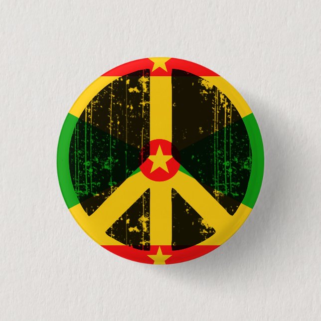 Peace In Greneda Pinback Button (Front)