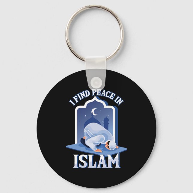 Peace In Islam Muslim Allah Prayer Mosque Namaz Gi Keychain (Front)