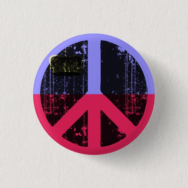 Peace In Lichtenstein Pinback Button (Front)