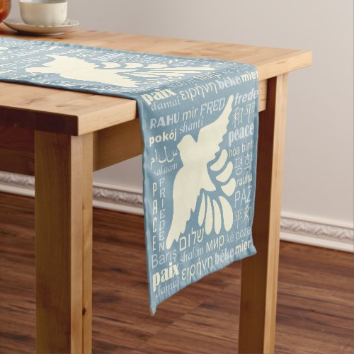 PEACE in many languages custom color table runner