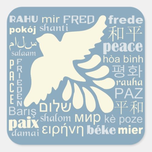 PEACE in many languages stickers