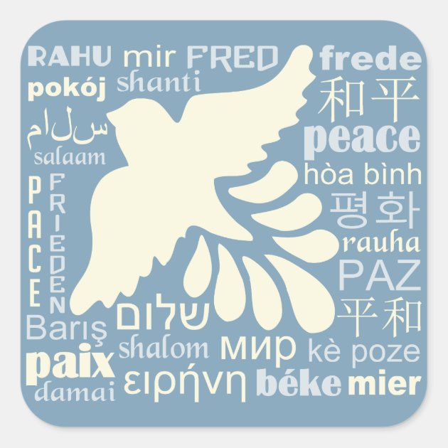 PEACE In Many Languages Stickers Zazzle