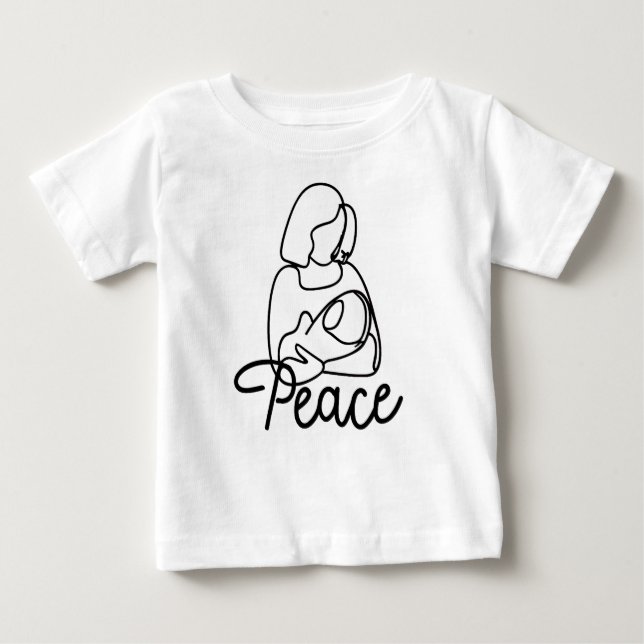 Peace in Mom’s Arms Baby Bodysuit (Front)