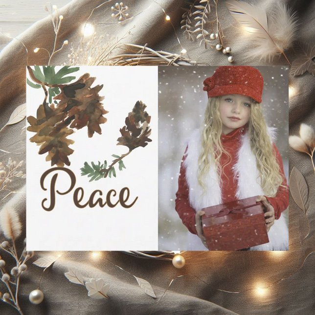 Peace in Nature Christmas Holiday Photo Card (Creator Uploaded)