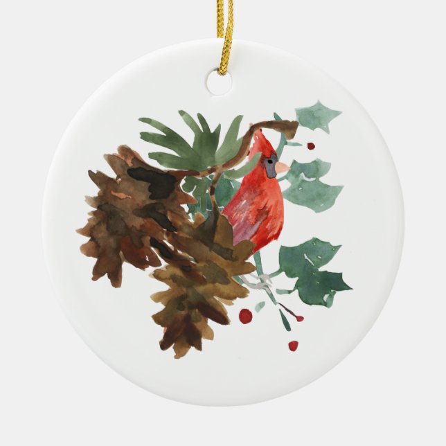 Peace in Nature Christmas Personalized Ornament (Front)