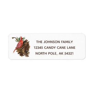 Peace in Nature Christmas Return Address Labels