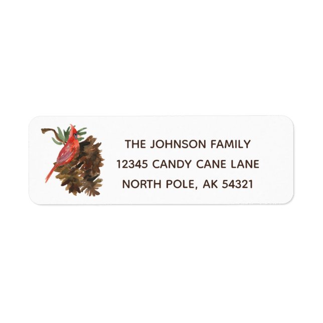 Peace in Nature Christmas Return Address Labels (Front)