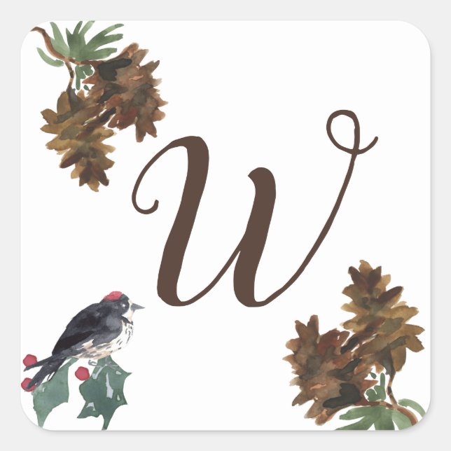 Peace in Nature Monogram Sticker (Front)