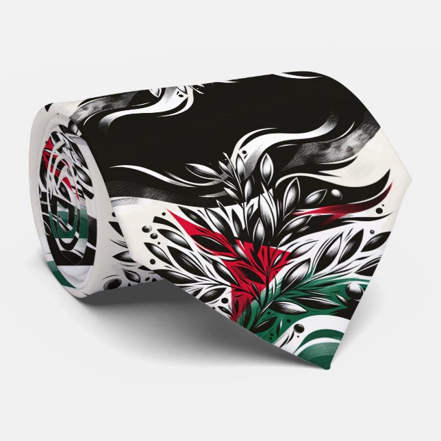 PEACE IN PALESTINE NECK TIE (Rolled)