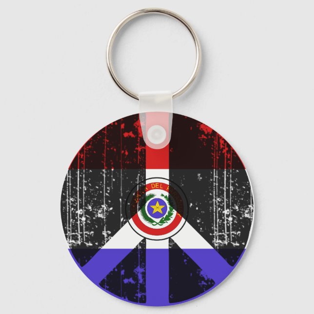 Peace In Paraguay Keychain (Front)