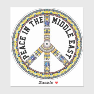 PEACE IN THE MIDDLE EAST - GEOMETRIC BUTTERFLY STICKER