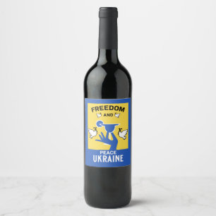 Peace In The Ukraine - Love And Support   Wine Label