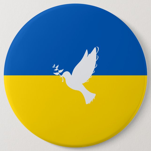 Peace in the world Ukrainian flag  Button (Front)