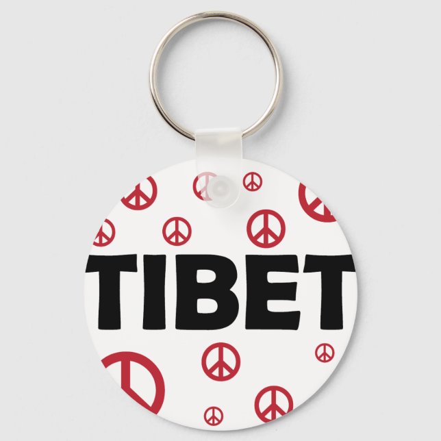 Peace In Tibet Keychain (Front)