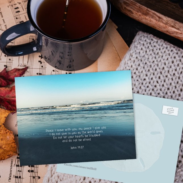 Peace in Times of Trouble Christian Scripture Announcement Postcard (Creator Uploaded)