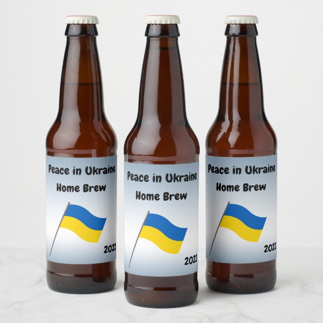 Peace in Ukraine Beer Label