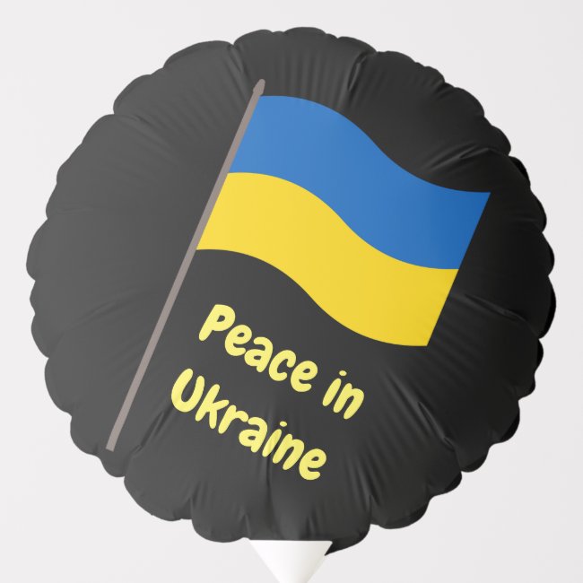 Peace in Ukraine Blue Yellow Balloon