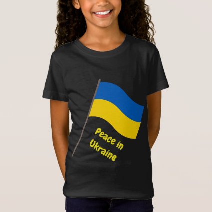 Peace in Ukraine Blue Yellow Flag Kids Shirt