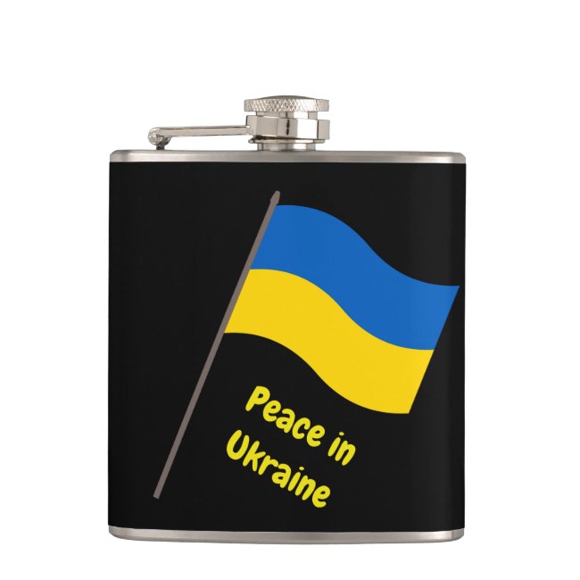 Peace in Ukraine Blue Yellow Flask